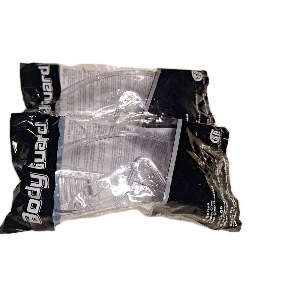 (2 PAIRS) BODY GUARD SAFETY GLASSES CLEAR LENS